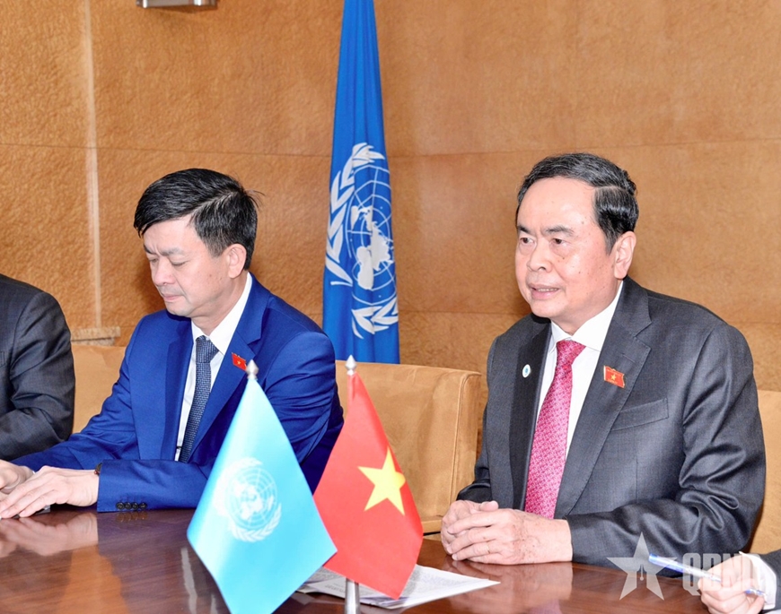Chủ tịch Quốc hội Trần Thanh Mẫn gặp Tổng giám đốc Văn phòng LHQ tại Geneva và Chủ tịch Hạ viện Cộng hòa Ireland