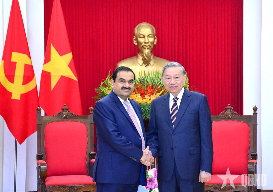 Tổng Bí thư Tô Lâm tiếp Chủ tịch Tập đoàn Adani, Ấn Độ