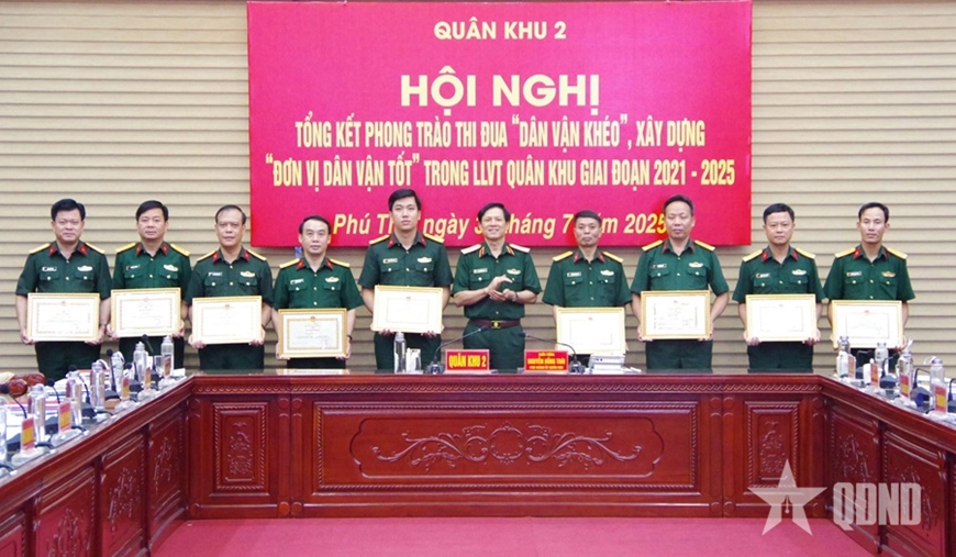 Quân khu 2 tổng kết Phong trào thi đua “Dân vận khéo”, xây dựng “Đơn vị dân vận tốt” giai đoạn 2021-2025