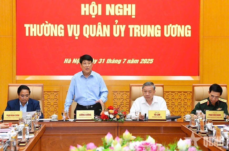 Tổng Bí thư Tô Lâm, Bí thư Quân ủy Trung ương chủ trì Hội nghị Thường vụ Quân ủy Trung ương