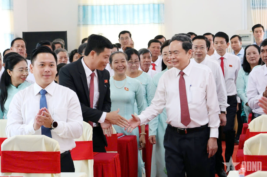 Chủ tịch Quốc hội Trần Thanh Mẫn dự Đại hội Đảng bộ xã Thạnh Xuân, thành phố Cần Thơ