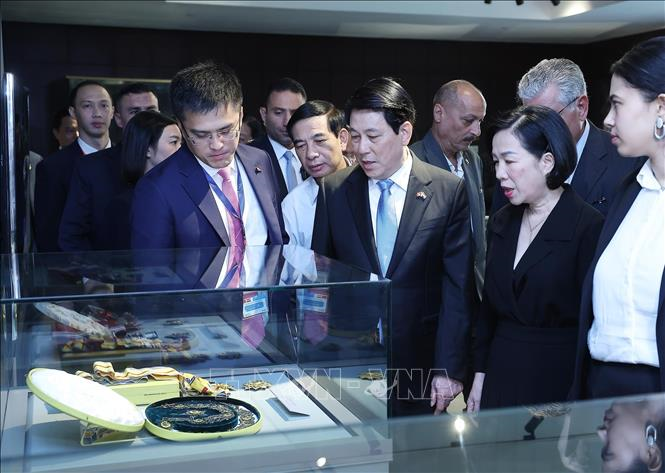 Chủ tịch nước Lương Cường và phu nhân thăm Bảo tàng Gamal Abdel Nasser