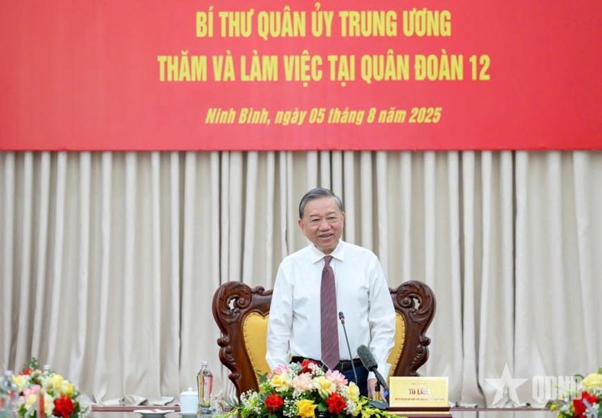 Tổng Bí thư Tô Lâm thăm và làm việc tại Quân đoàn 12