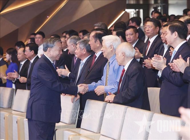 Tổng Bí thư Tô Lâm và Thủ tướng Phạm Minh Chính dự Lễ kỷ niệm 80 năm Ngày truyền thống ngành Tài chính