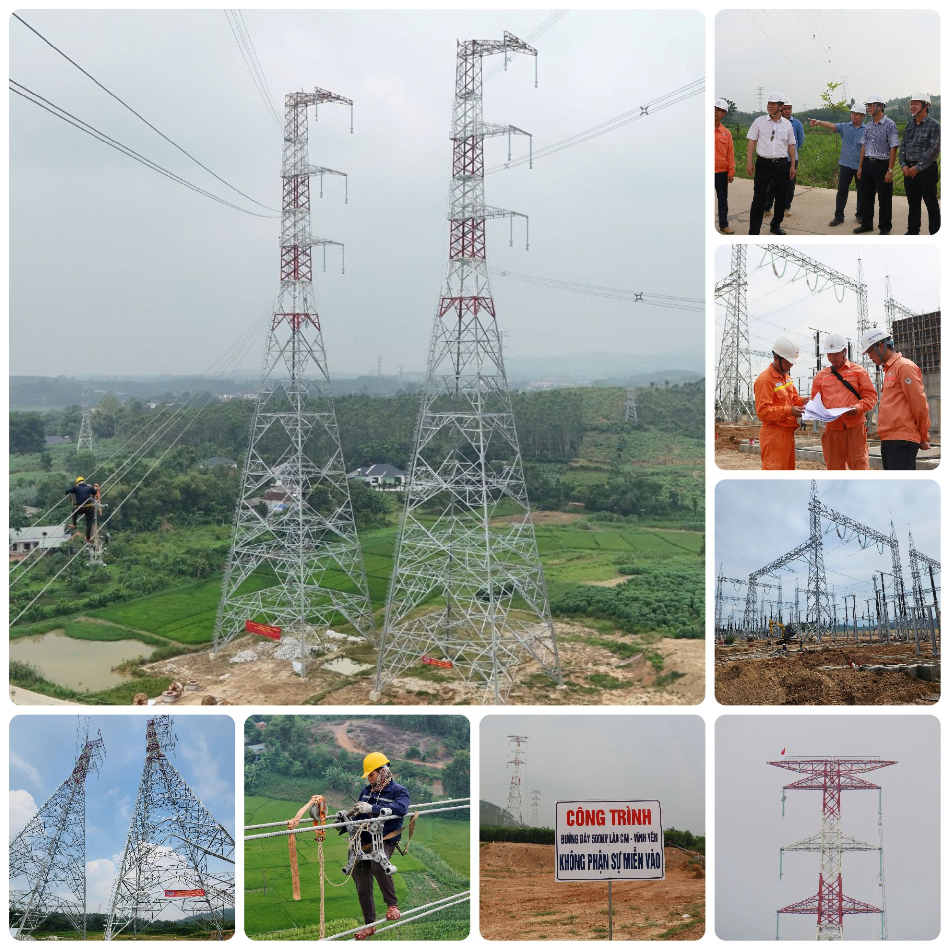 Dự án đường dây 500kV Lào Cai - Vĩnh Yên tăng tốc để về đích

