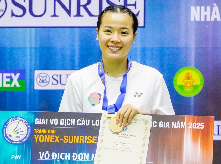 Thùy Linh tiếp tục không có đối thủ ở các giải trong nước. Ảnh: baovanhoa.vn 