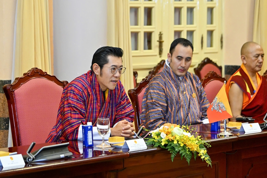 Chủ tịch nước Lương Cường hội đàm với Quốc vương Bhutan