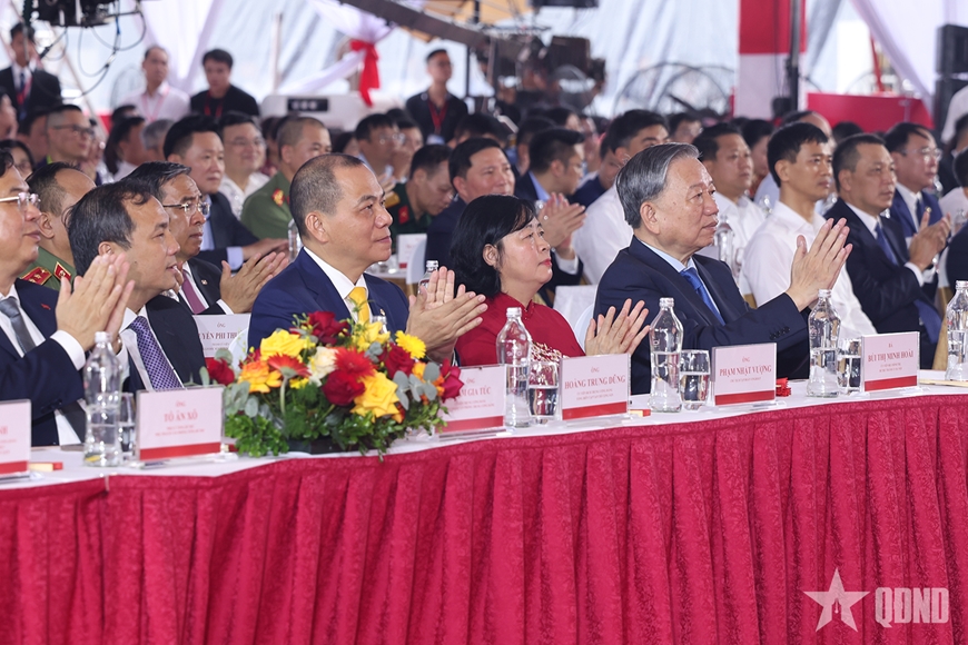 Tổng Bí thư và Thủ tướng dự Lễ khánh thành, khởi công các dự án, công trình chào mừng 80 Quốc khánh
