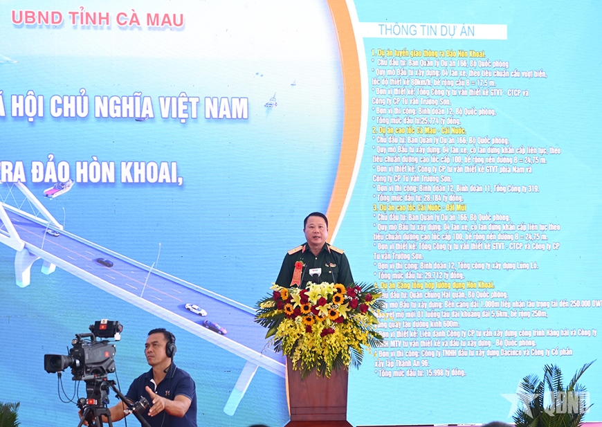Bộ Quốc phòng khởi công các công trình giao thông trọng điểm tại Cà Mau
