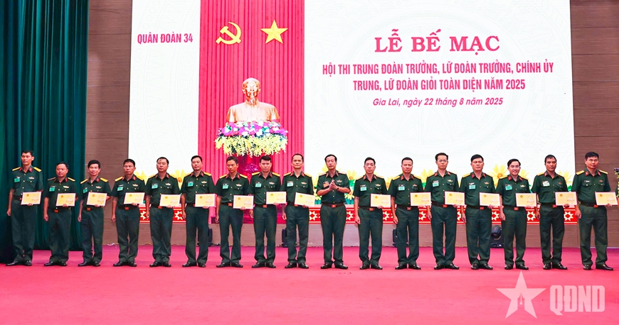 Quân đoàn 34: Bế mạc hội thi trung đoàn trưởng, lữ đoàn trưởng