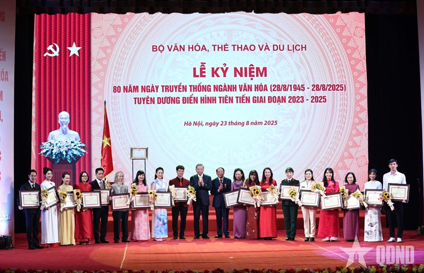 Tổng Bí thư Tô Lâm dự kỷ niệm 80 năm Ngày truyền thống Ngành Văn hóa