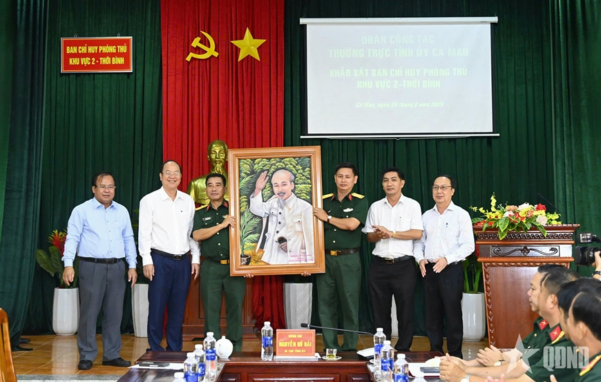 Cà Mau: Xây dựng ban chỉ huy phòng thủ khu vực ngày càng vững chắc