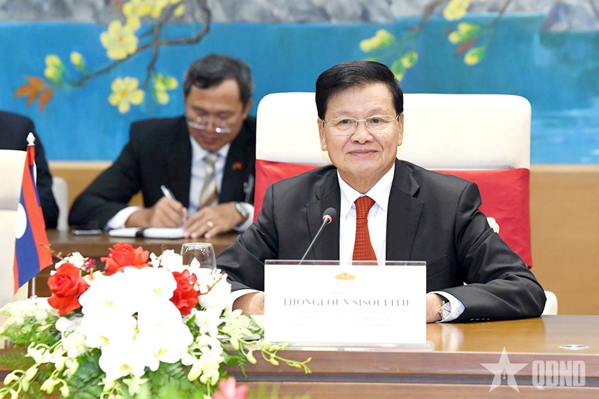 Chủ tịch Quốc hội Trần Thanh Mẫn tiếp xã giao Tổng Bí thư, Chủ tịch nước Lào