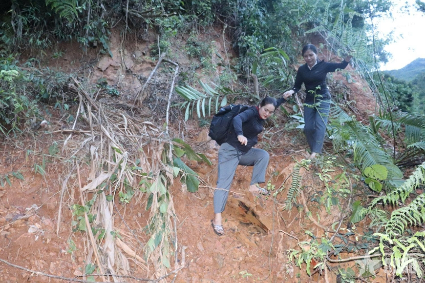 Nghệ An: Cô giáo mầm non vượt núi, băng rừng tới điểm bản đón học sinh tới lớp