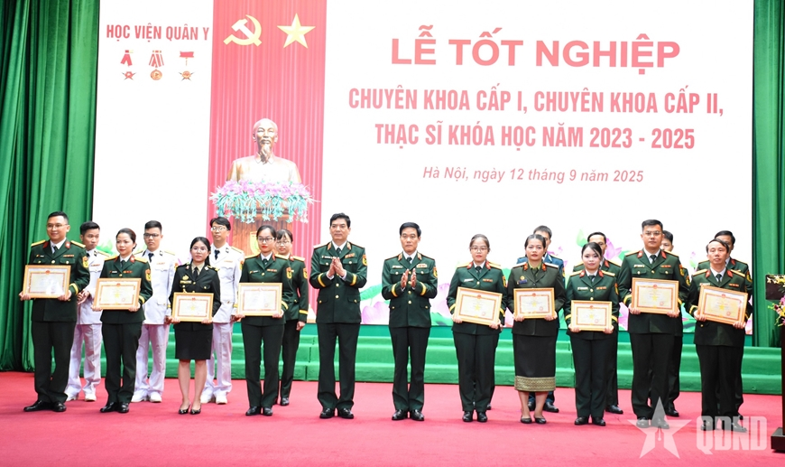 Học viện Quân y: 165 tân chuyên khoa cấp I, cấp II, thạc sĩ khóa 2023-2025 tốt nghiệp