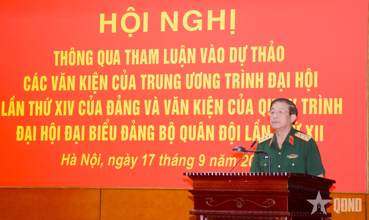 Thượng tướng Trương Thiên Tô: Nâng cao chất lượng các tham luận, góp phần vào thành công của đại hội