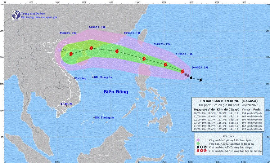 Bão Ragasa có đường đi phức tạp, liệu có đổ bộ nước ta?