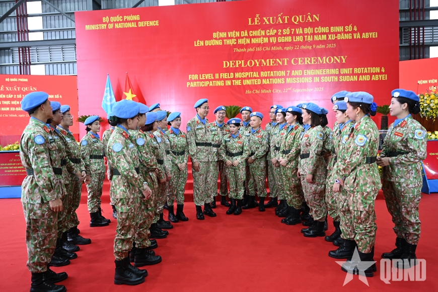Bộ Quốc phòng xuất quân Bệnh viện Dã chiến cấp 2 số 7 và Đội Công binh 4 làm nhiệm vụ gìn giữ hòa bình Liên hợp quốc