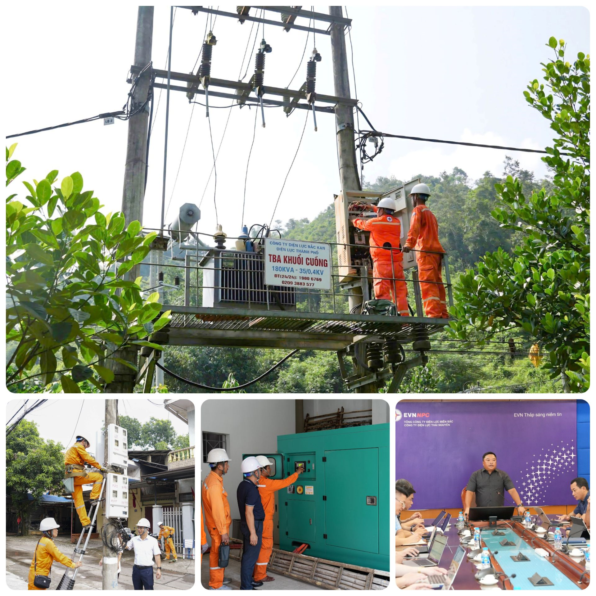 Điện lực Thái Nguyên chủ động phương án bảo vệ hệ thống điện trước bão số 9