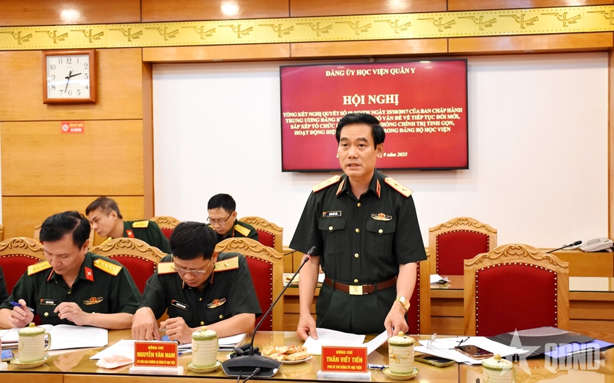 Đảng ủy Học viện Quân y tổng kết Nghị quyết số 18-NQ/TW