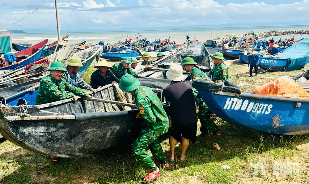 Bộ đội Biên phòng tỉnh Hà Tĩnh chủ động ứng phó với bão số 10