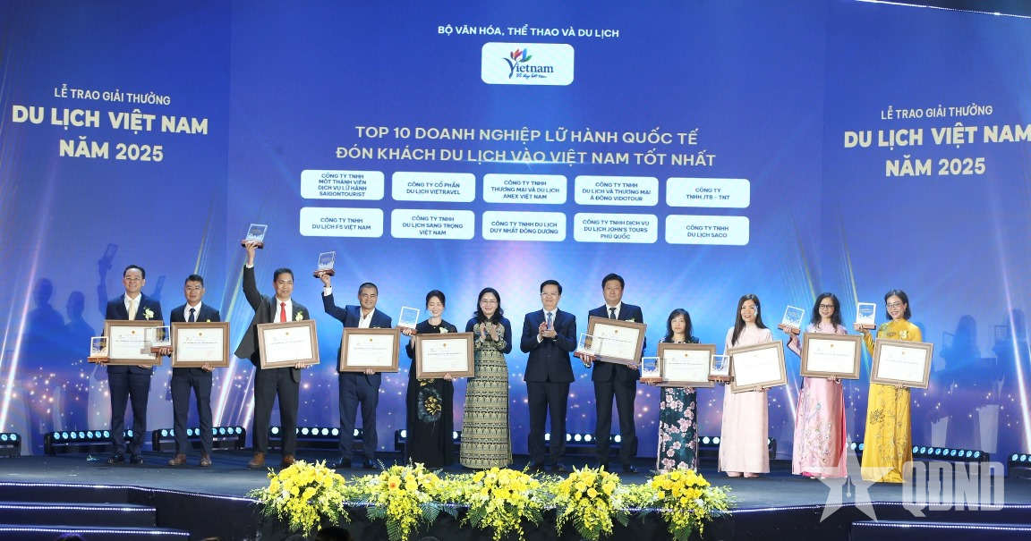 Trao Giải thưởng Du lịch Việt Nam năm 2025