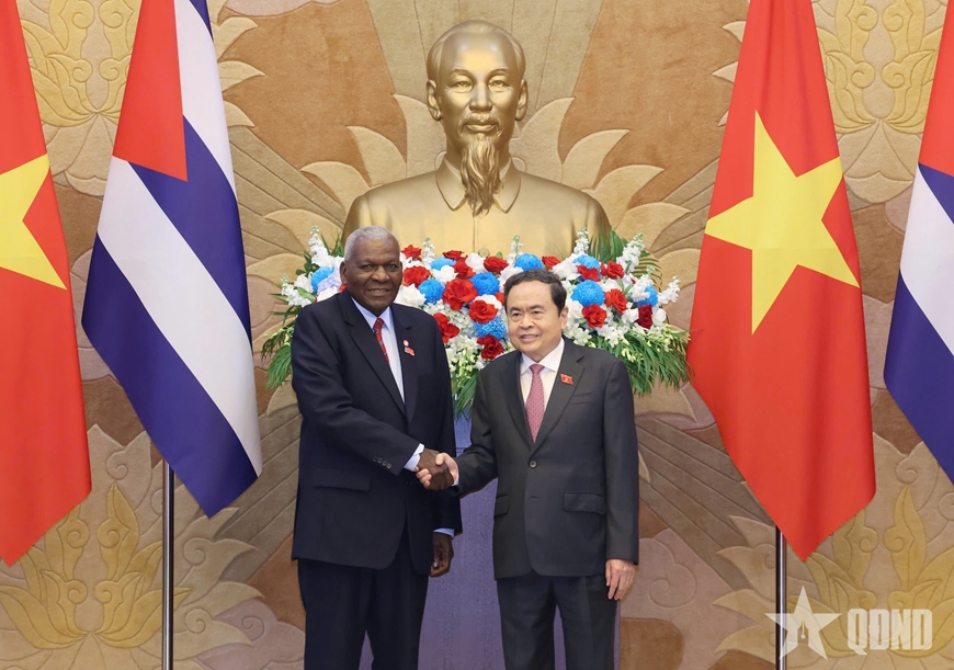Chủ tịch Quốc hội Trần Thanh Mẫn chủ trì lễ đón, hội đàm với Chủ tịch Quốc hội Cuba