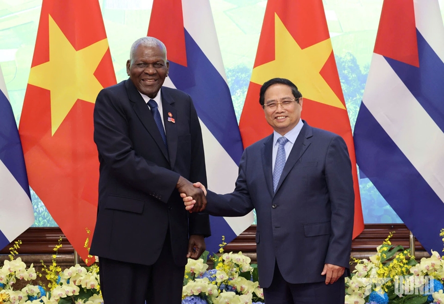 Chủ tịch Quốc hội Cuba hội kiến Thủ tướng Chính phủ Phạm Minh Chính