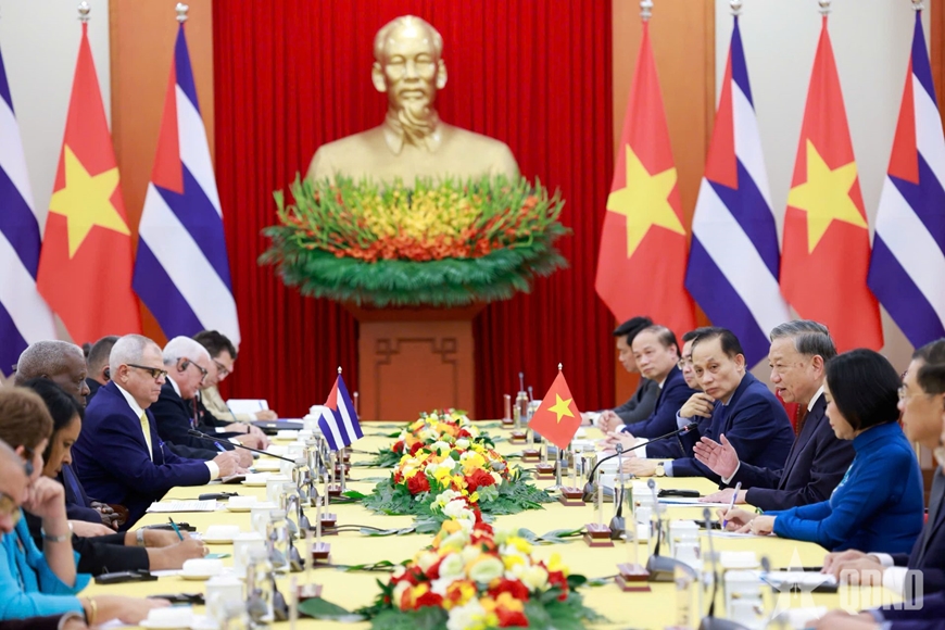 Chủ tịch Quốc hội Cuba hội kiến Tổng Bí thư Tô Lâm