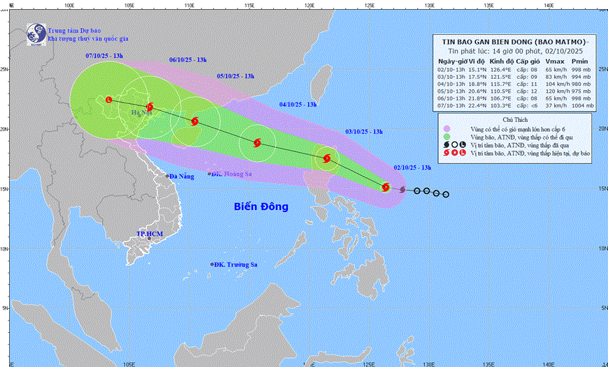Bão Matmo đang mạnh lên, hướng về đảo Luzon (Philippines)