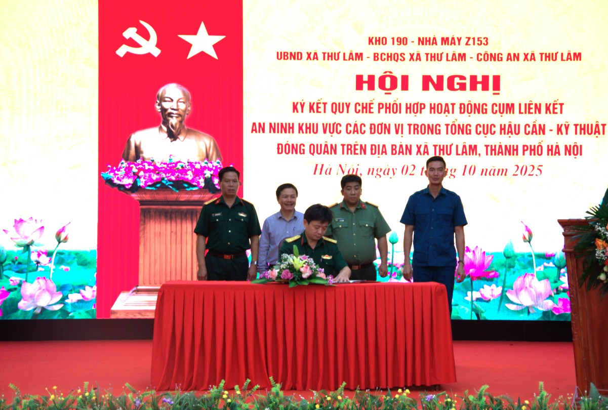 Tổng cục Hậu cần-Kỹ thuật: Phối hợp hoạt động cụm liên kết an ninh với xã Thư Lâm (Hà Nội)