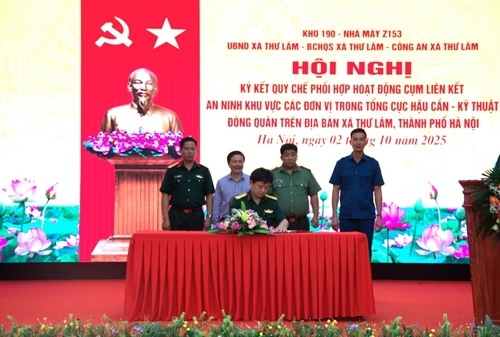 Tổng cục Hậu cần-Kỹ thuật: Phối hợp hoạt động cụm liên kết an ninh với xã Thư Lâm (Hà Nội)