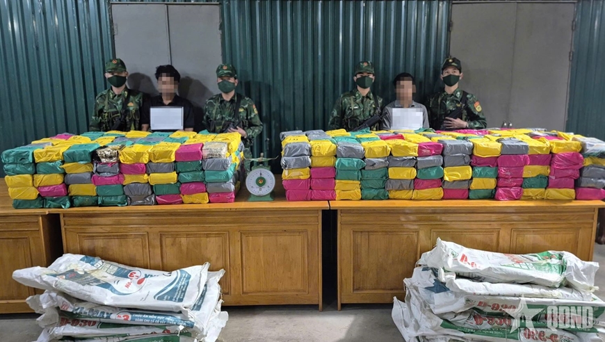 Bộ đội Biên phòng Quảng Trị bắt giữ 2 đối tượng cùng 500kg ma túy