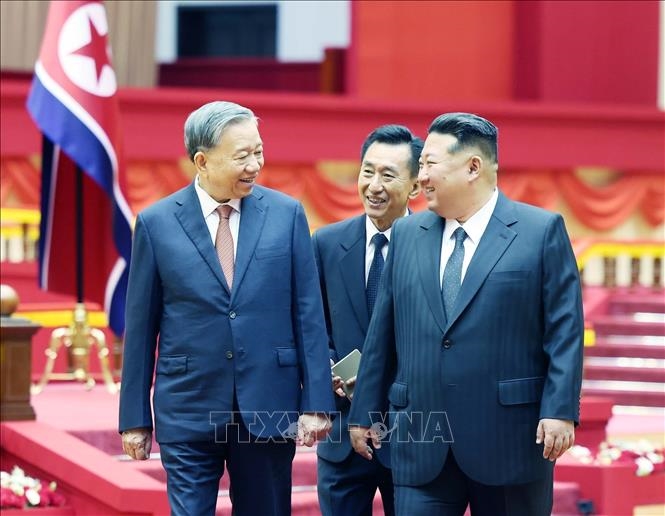Lễ đón Tổng Bí thư Tô Lâm thăm cấp Nhà nước Cộng hòa dân chủ nhân dân Triều Tiên