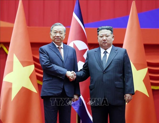 Lễ đón Tổng Bí thư Tô Lâm thăm cấp Nhà nước Cộng hòa dân chủ nhân dân Triều Tiên