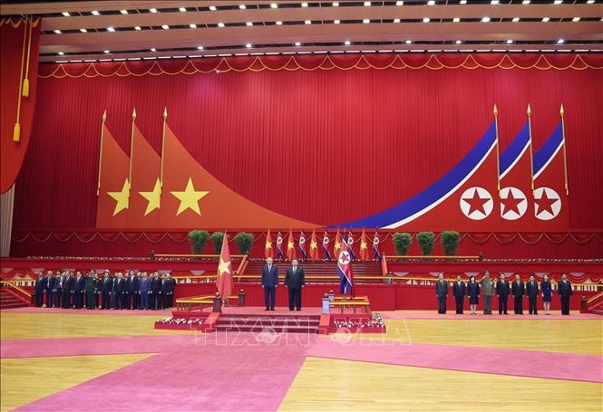 Lễ đón Tổng Bí thư Tô Lâm thăm cấp Nhà nước Cộng hòa dân chủ nhân dân Triều Tiên