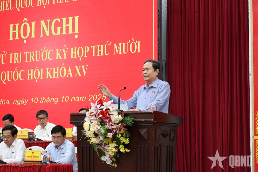 Chủ tịch Quốc hội Trần Thanh Mẫn tiếp xúc cử tri thành phố Cần Thơ trước Kỳ họp thứ mười, Quốc hội khóa XV