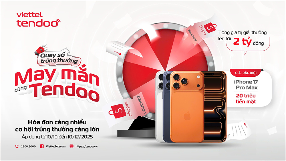 Cơ hội trúng thưởng lên tới 2 tỷ đồng khi dùng nền tảng quản lý bán hàng Viettel Tendoo