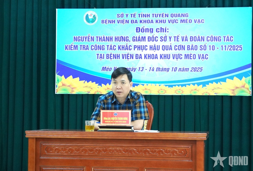 Sở Y tế tỉnh Tuyên Quang kiểm tra công tác khắc phục hậu quả thiên tai tại cơ sở