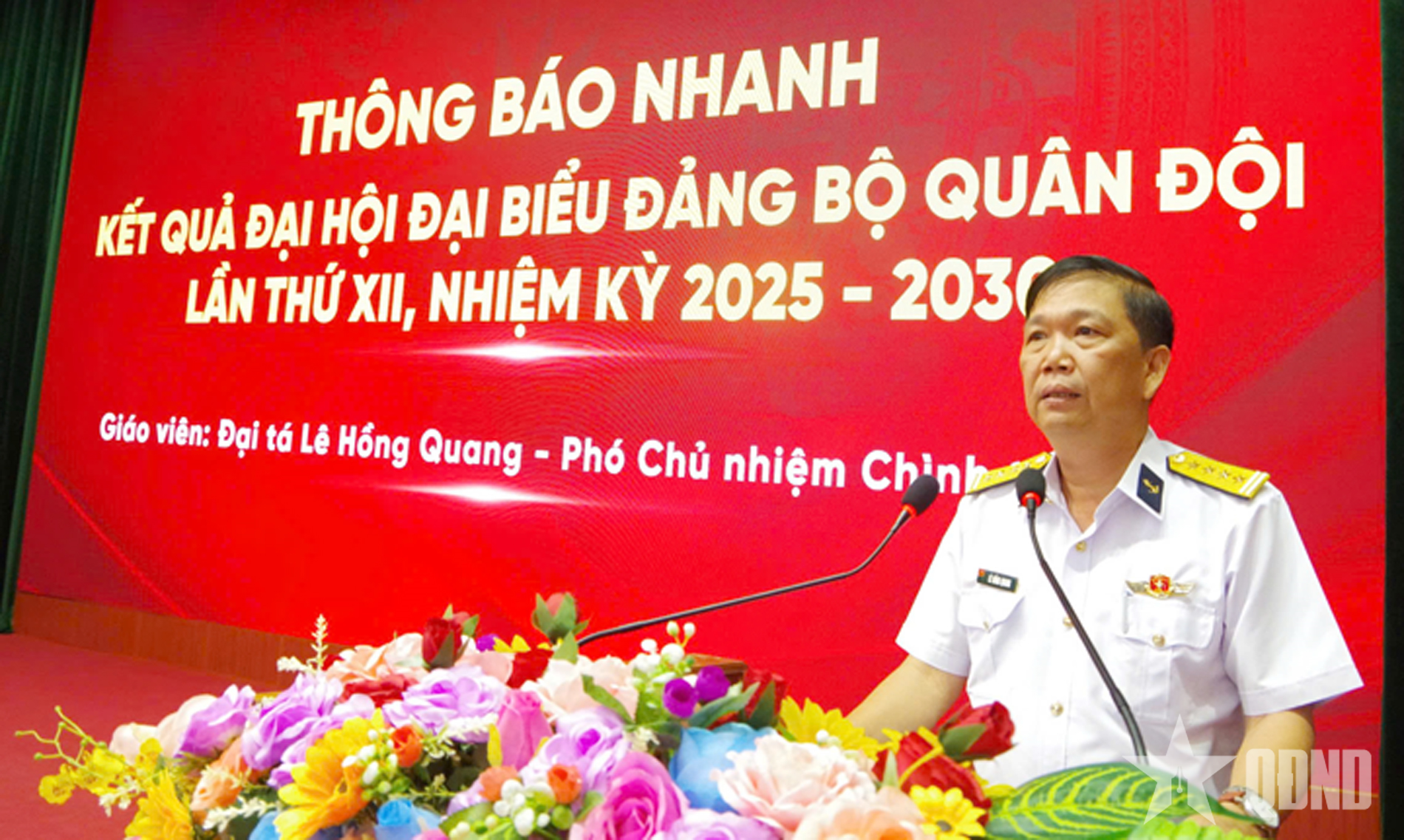 Vùng 2 Hải quân: Thông báo nhanh kết quả Đại hội đại biểu Đảng bộ Quân đội lần thứ XII