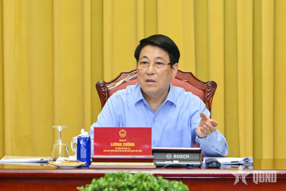 Chủ tịch nước Lương Cường làm việc về công tác chuẩn bị cho Lễ mở ký Công ước Hà Nội