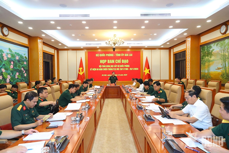 Họp Ban chỉ đạo Hội thảo khoa học cấp Bộ Quốc phòng kỷ niệm 60 năm Chiến thắng Plei Me