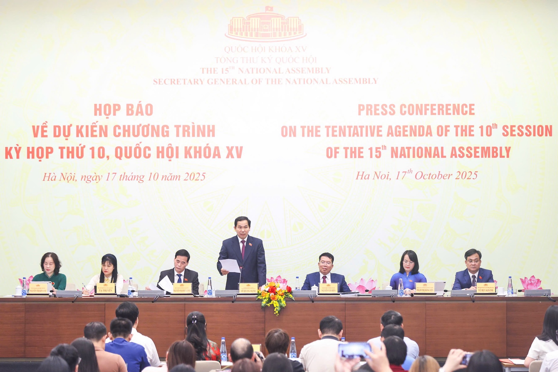 Họp báo về dự kiến chương trình Kỳ họp thứ mười, Quốc hội khóa XV: Không tổ chức chất vấn và trả lời chất vấn