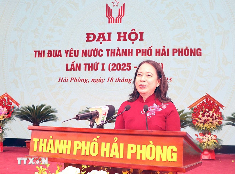 Phó chủ tịch nước Võ Thị Ánh Xuân: Thi đua phát triển kinh tế gắn với xây dựng văn hóa, con người Hải Phòng