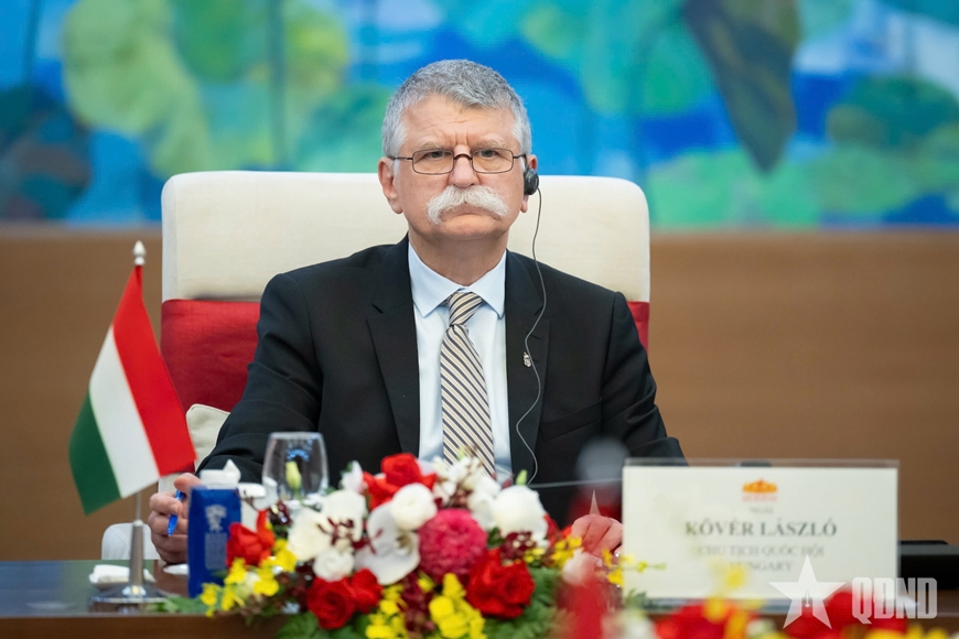 Chủ tịch Quốc hội Trần Thanh Mẫn hội đàm với Chủ tịch Quốc hội Hungary Kover Laszlo