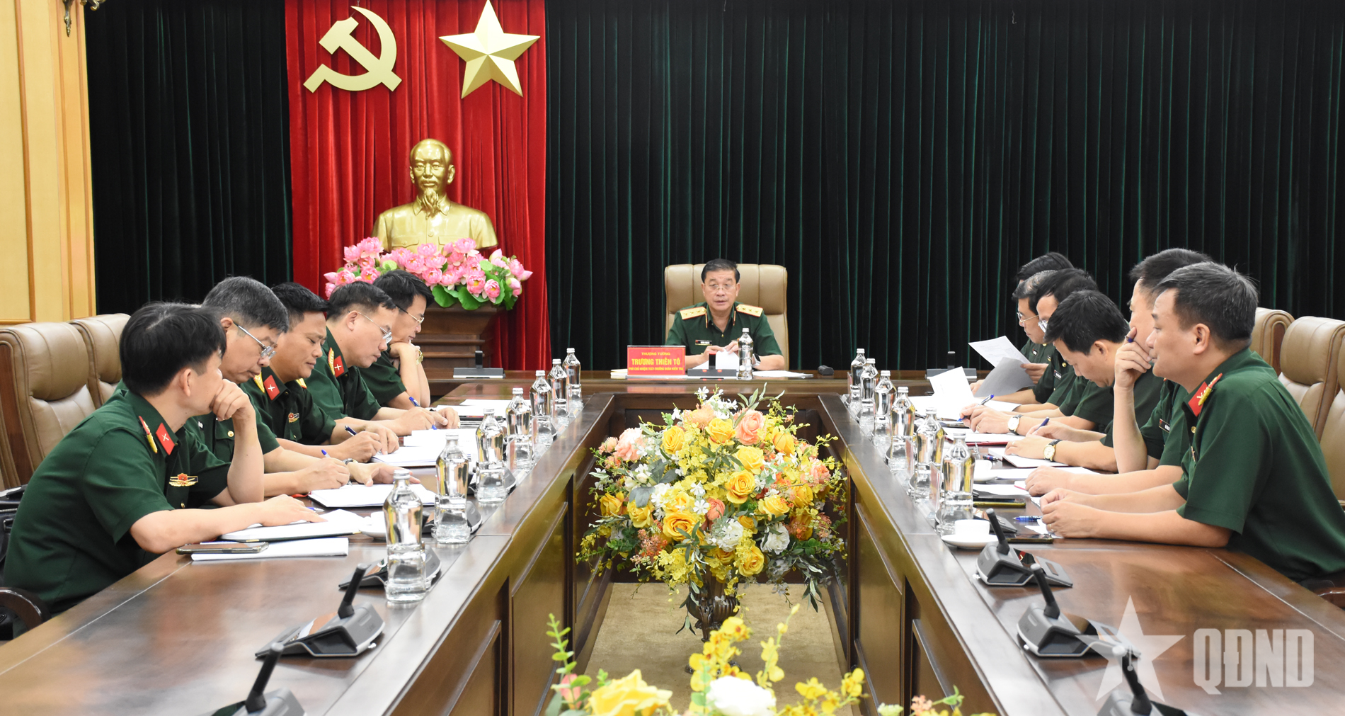 Thượng tướng Trương Thiên Tô chủ trì họp đoàn kiểm tra công tác Đảng, công tác chính trị năm 2025