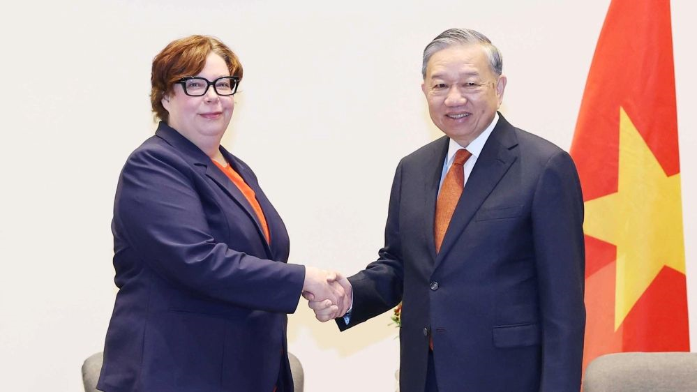 Tổng Bí thư Tô Lâm tiếp Chủ tịch Đảng Cộng sản Phần Lan Tiina Sandberg