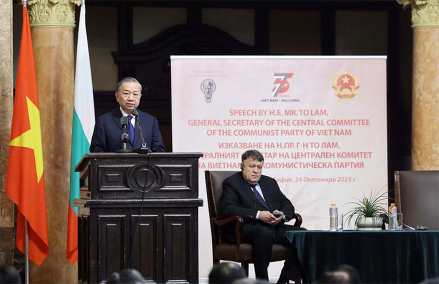 Tổng Bí thư Tô Lâm phát biểu chính sách tại Đại học Tổng hợp Sofia của Bulgaria