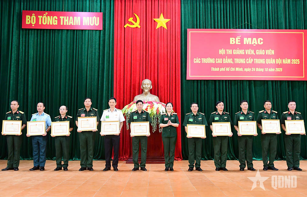 Bế mạc hội thi giảng viên, giáo viên các trường cao đẳng, trung cấp trong Quân đội