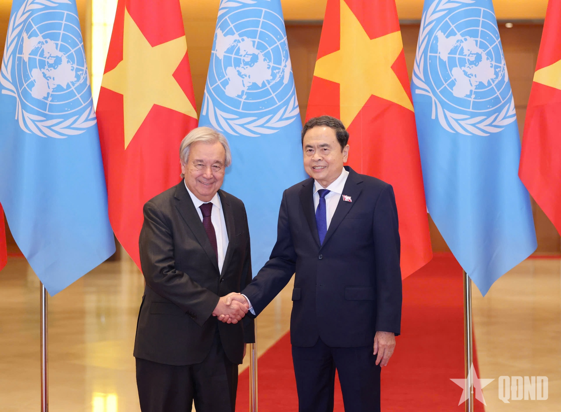 Chủ tịch Quốc hội Trần Thanh Mẫn hội kiến Tổng Thư ký Liên hợp quốc